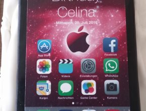 fertige IPhone6 Torte für Celina